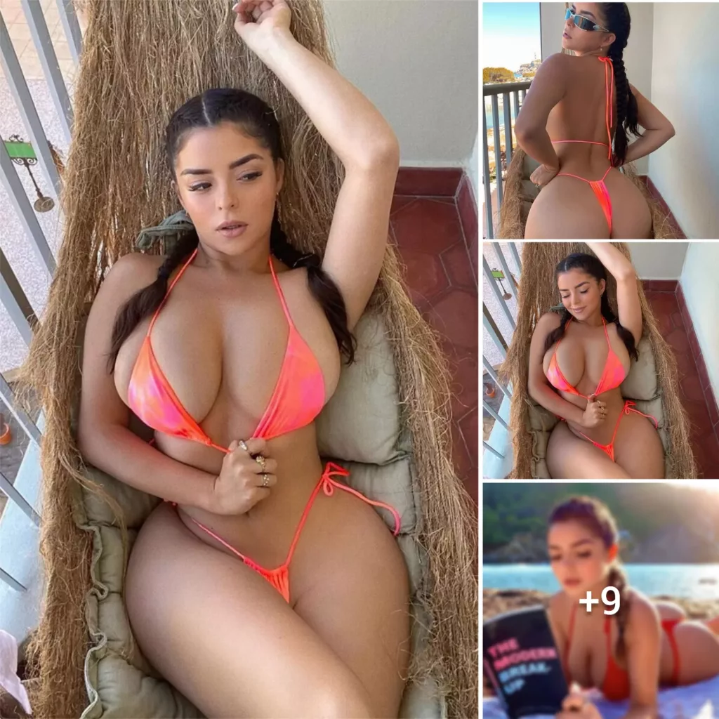 Demi Rose gracefully averts wardrobe mishap through clever bikini adjustment